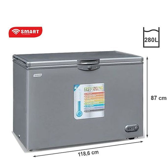 SMART TECHNOLOGY Congélateur Horizontal 320 Litres Brut- Gris - STCC-320 - Garantie 12 Mois
