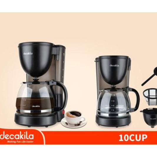DECAKILA Machine a Café 1.25 litres- Inox - 220-240V - 750 W - Garantie 12 Mois
